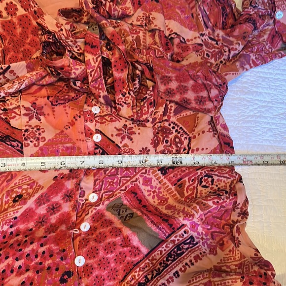 NWT FREE PEOPLE lennon maxi ruffle dress in primrose combo size small - Picture 8 of 16